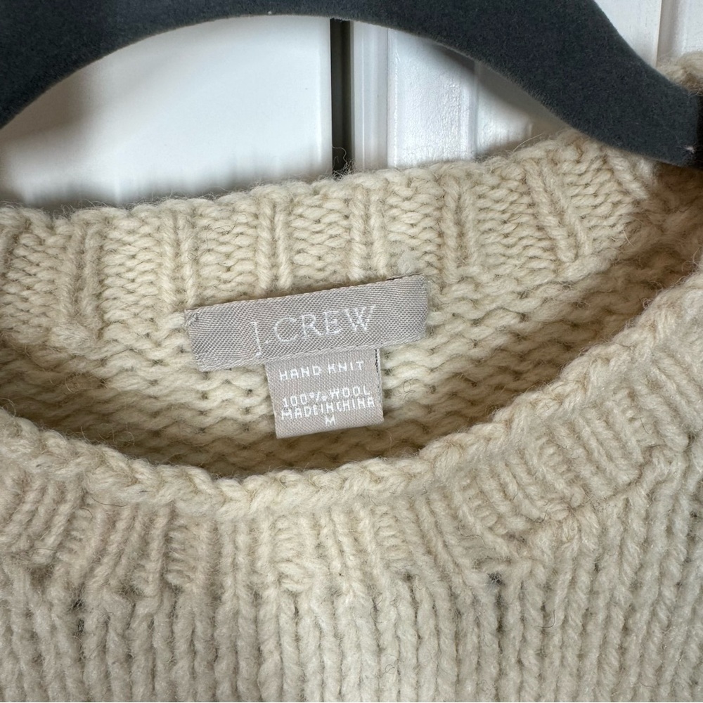 Vtg 90s J. Crew 100% Wool Fair Isle Knit Sweater sz medium classic vintage READ - Picture 2 of 8